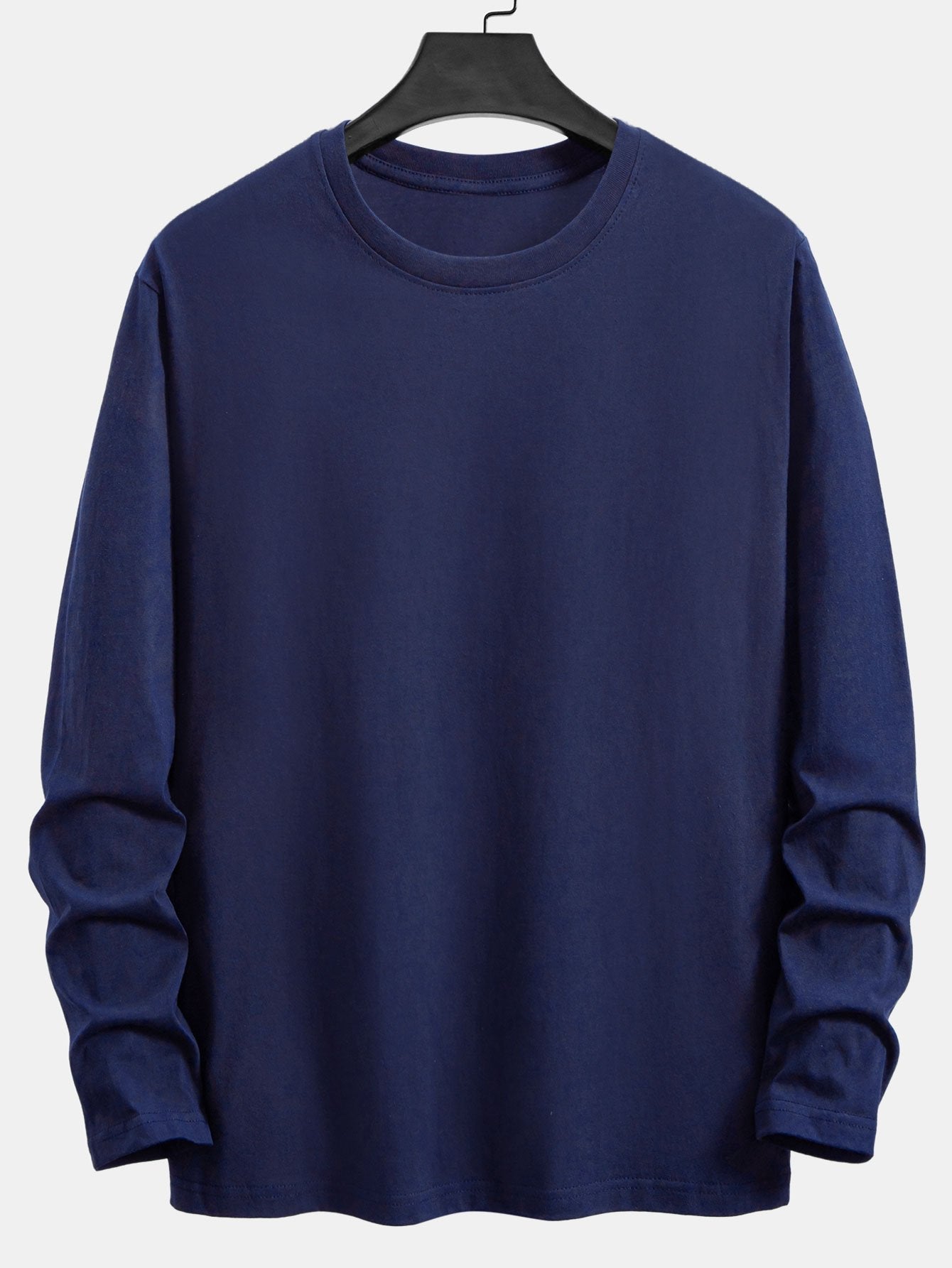 Basic Langarm-T-Shirt aus Baumwolle