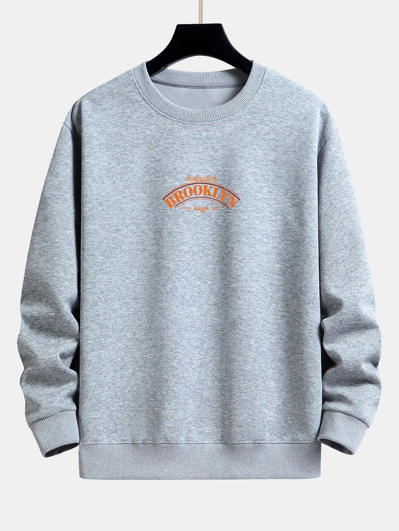 Relaxed Fit Sweatshirt mit Brooklyn-Slogan-Print