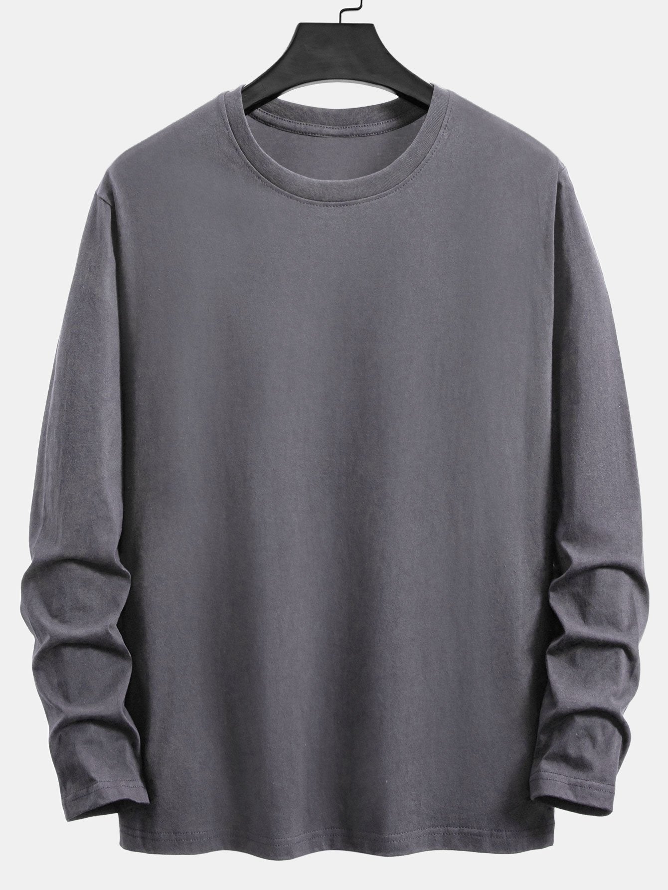 Basic Langarm-T-Shirt aus Baumwolle