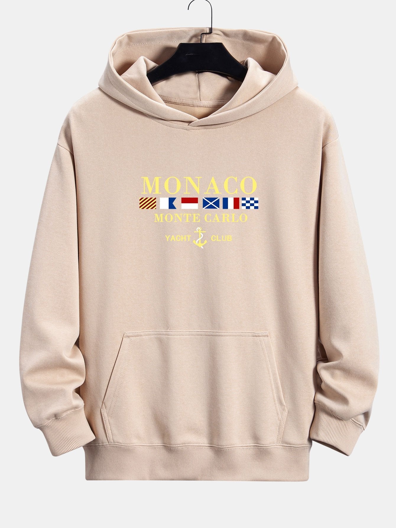 Relaxed Fit Hoodie mit Monaco-Slogan-Print