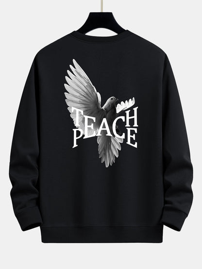 Relaxed Fit Sweatshirt mit Peace Dove-Print auf der Rückseite
