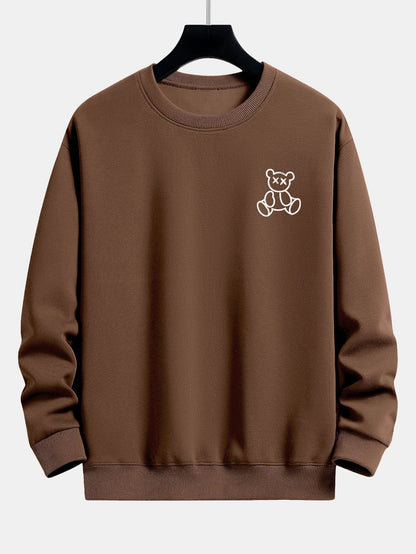 Relaxed Fit Sweatshirt mit Bären-Urlaubs-Print