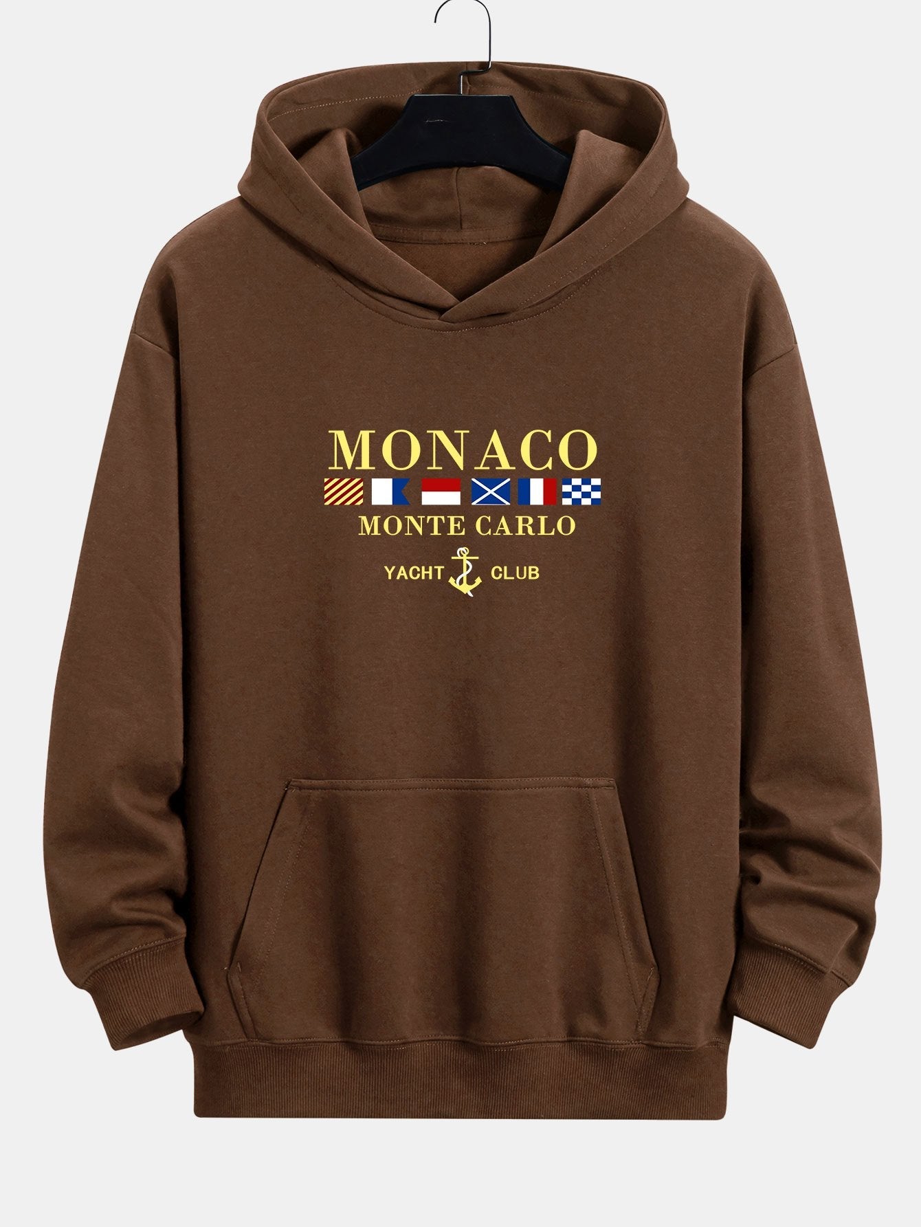 Relaxed Fit Hoodie mit Monaco-Slogan-Print