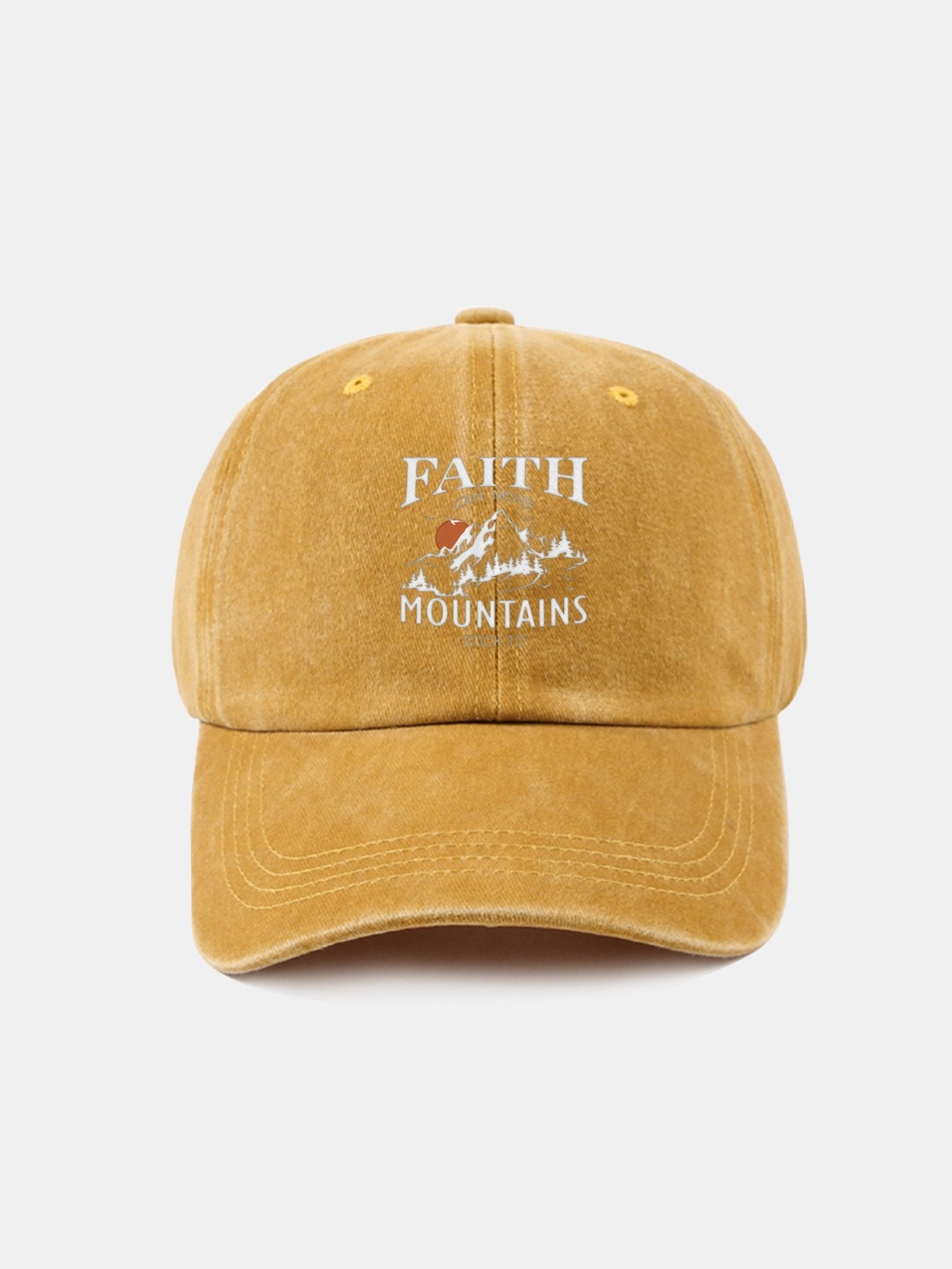 Sunrise Mountain Climbing Pattern Classic Retro Washed Cotton Baseball Cap