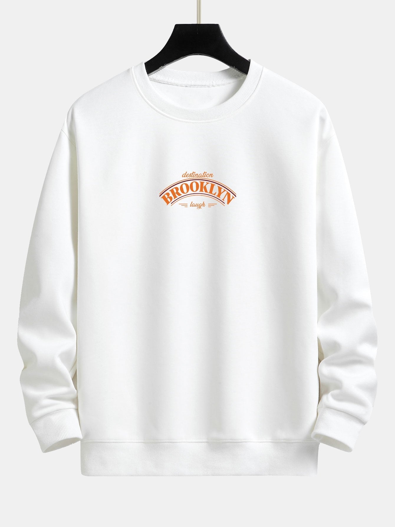 Relaxed Fit Sweatshirt mit Brooklyn-Slogan-Print