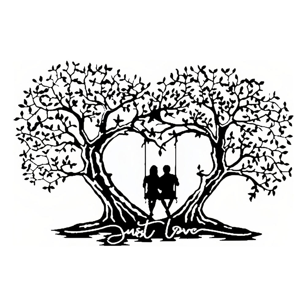 Love Tree Heart-shaped Tree Of Life Metal Wall Art