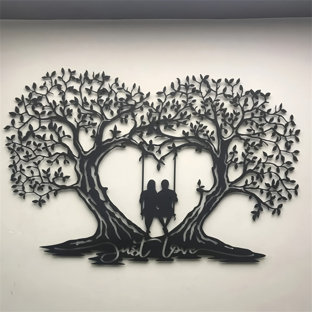 Love Tree Heart-shaped Tree Of Life Metal Wall Art