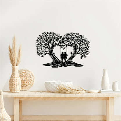 Love Tree Heart-shaped Tree Of Life Metal Wall Art