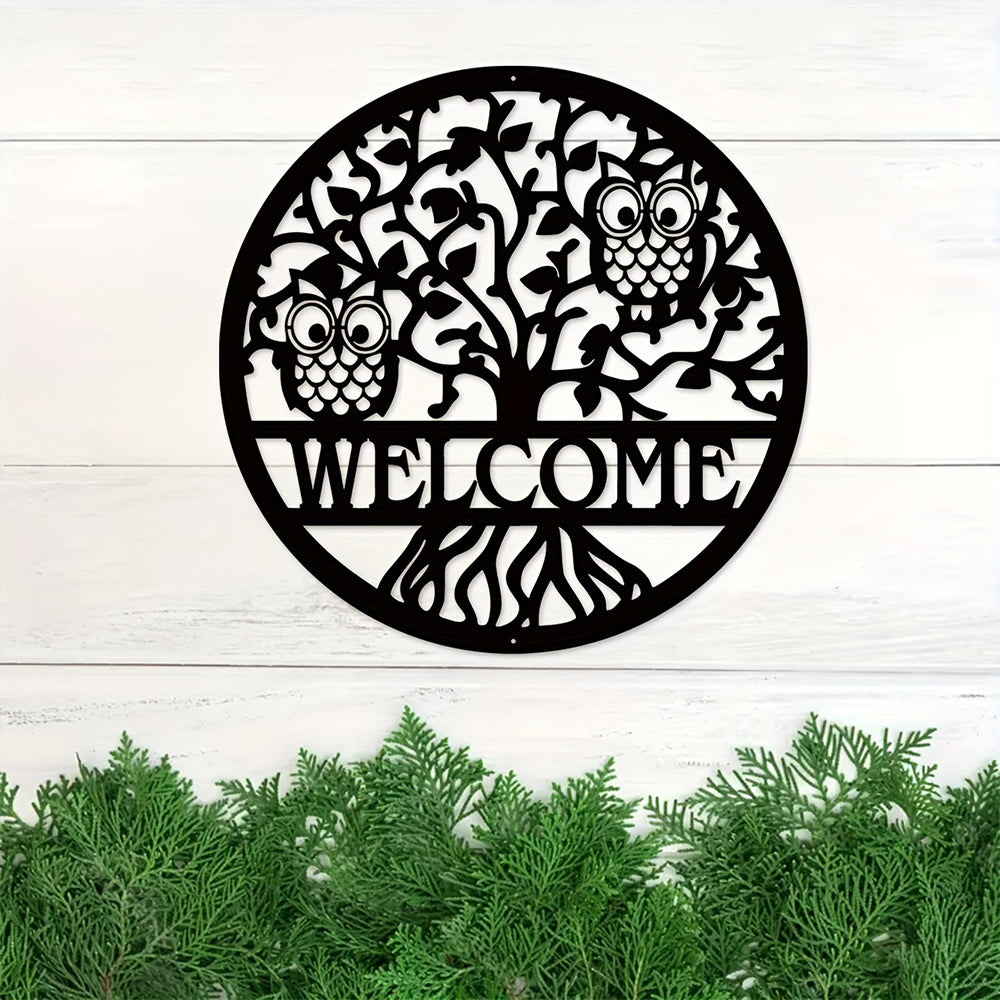 Tree Of Life Owl Metal Wall Art Decoration
