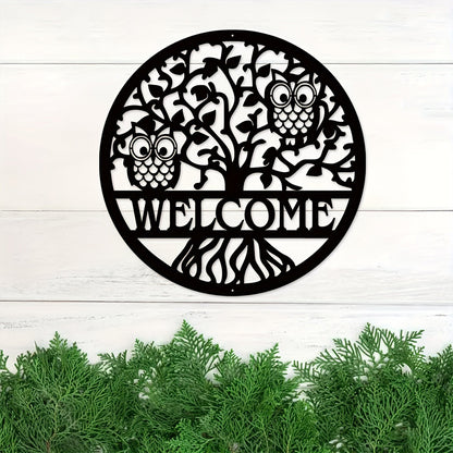 Tree Of Life Owl Metal Wall Art Decoration