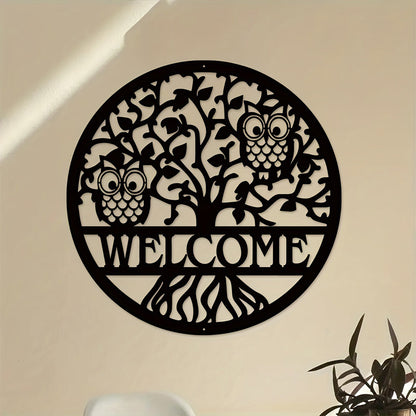 Tree Of Life Owl Metal Wall Art Decoration