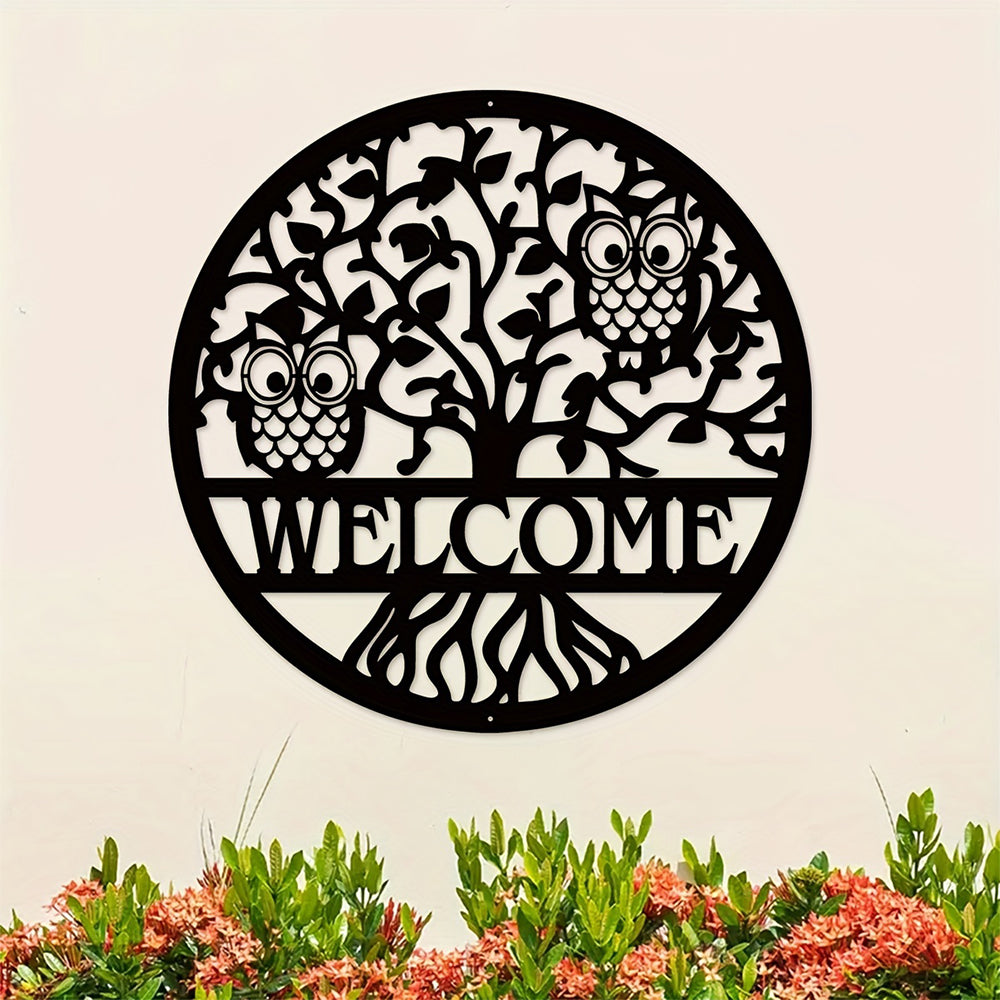 Tree Of Life Owl Metal Wall Art Decoration