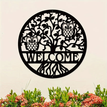 Tree Of Life Owl Metal Wall Art Decoration