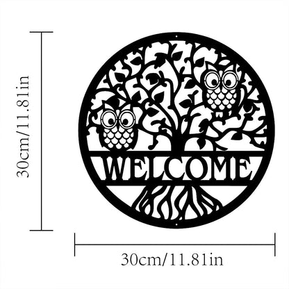 Tree Of Life Owl Metal Wall Art Decoration