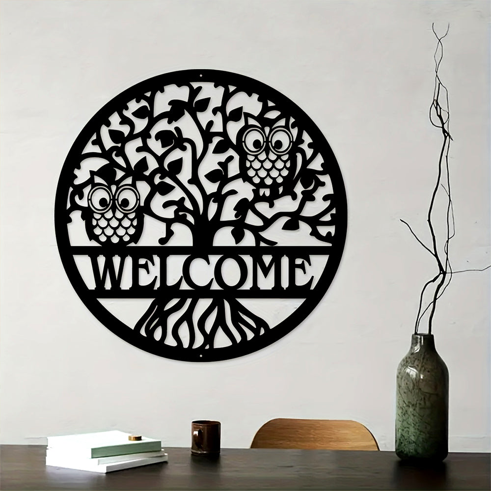 Tree Of Life Owl Metal Wall Art Decoration