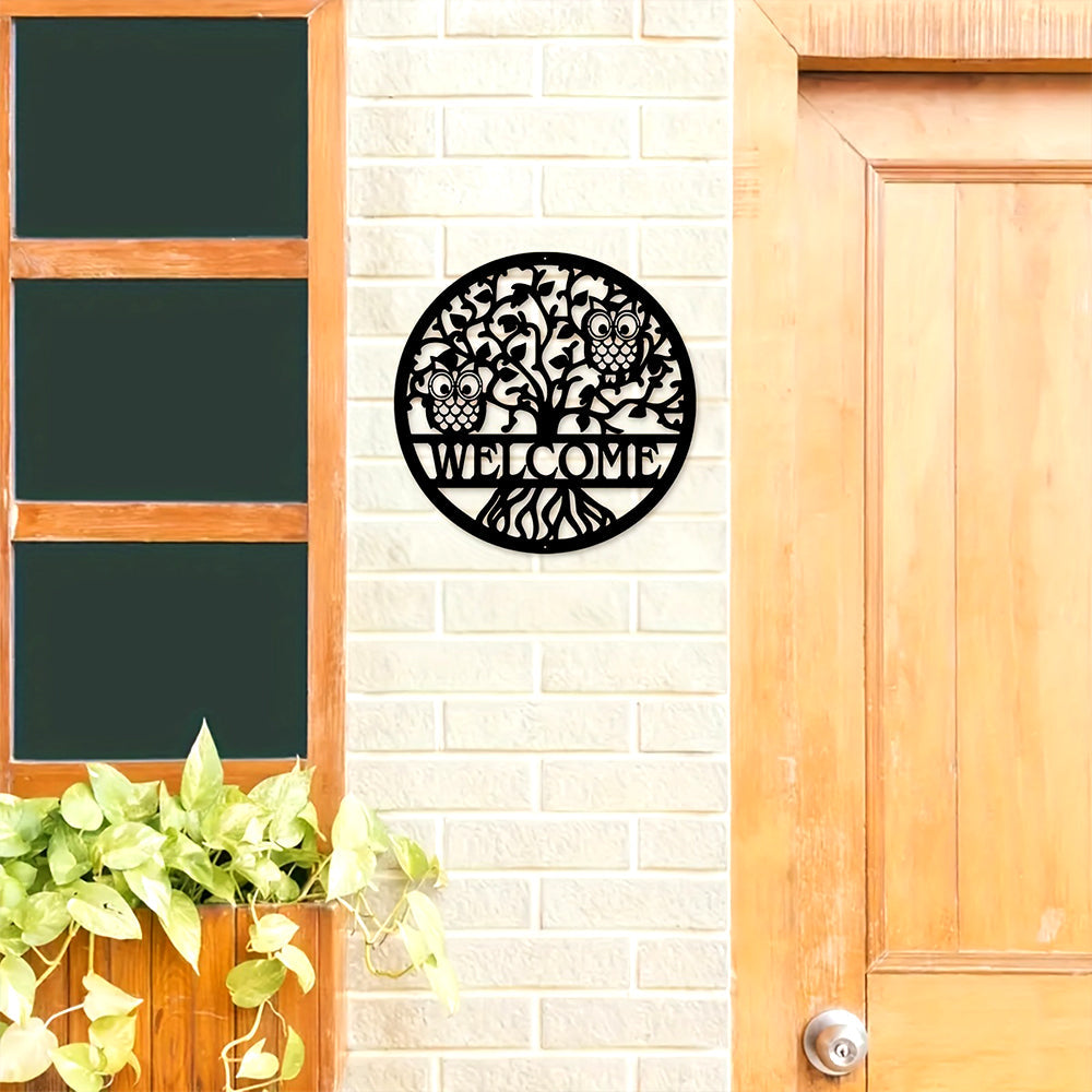 Tree Of Life Owl Metal Wall Art Decoration