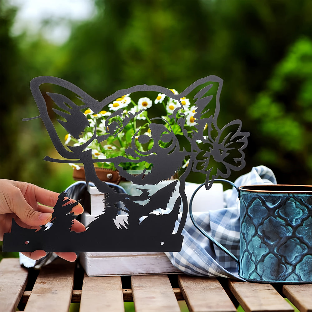 Suckling Pig and Flower Farm Peeping Animal Outdoor Metal Garden Art
