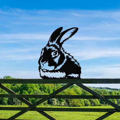 Rabbit Farm Peeping Animal Outdoor Metal Garden Art