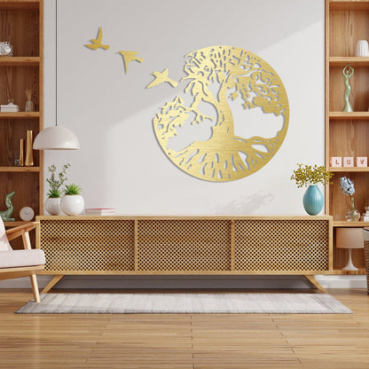 Tree of Life Metal Wall Art Metal Birds and Tree Wall Art