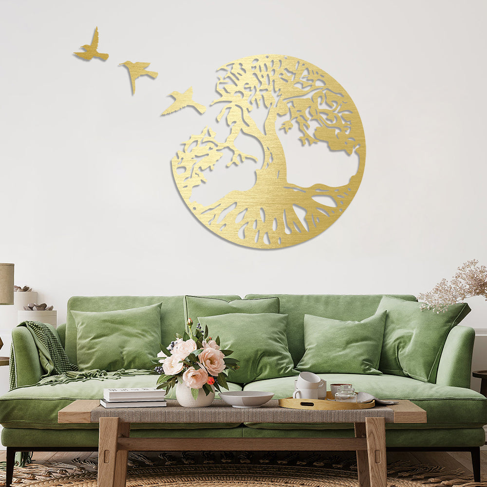 Tree of Life Metal Wall Art Metal Birds and Tree Wall Art
