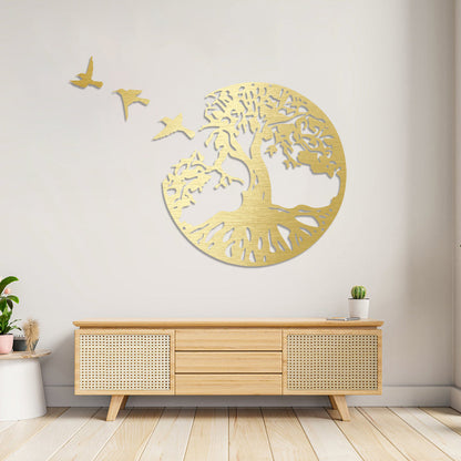 Tree of Life Metal Wall Art Metal Birds and Tree Wall Art