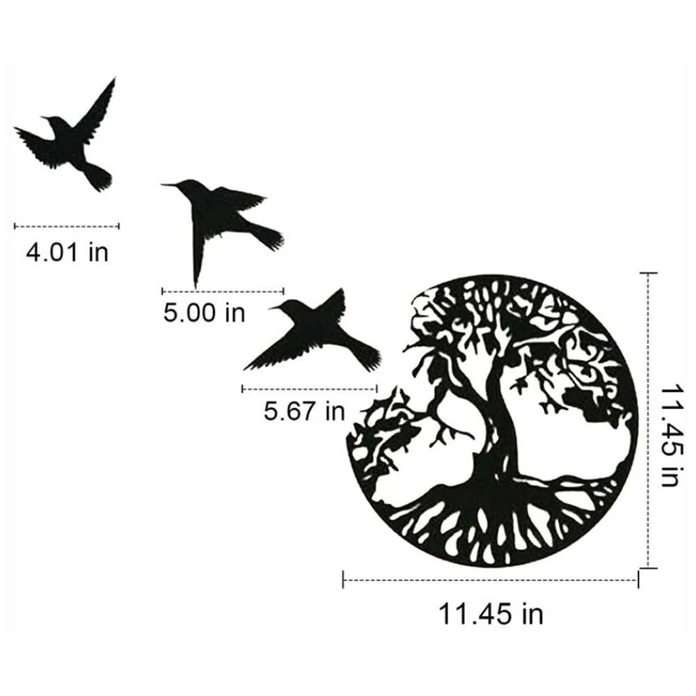Tree of Life Metal Wall Art Metal Birds and Tree Wall Art