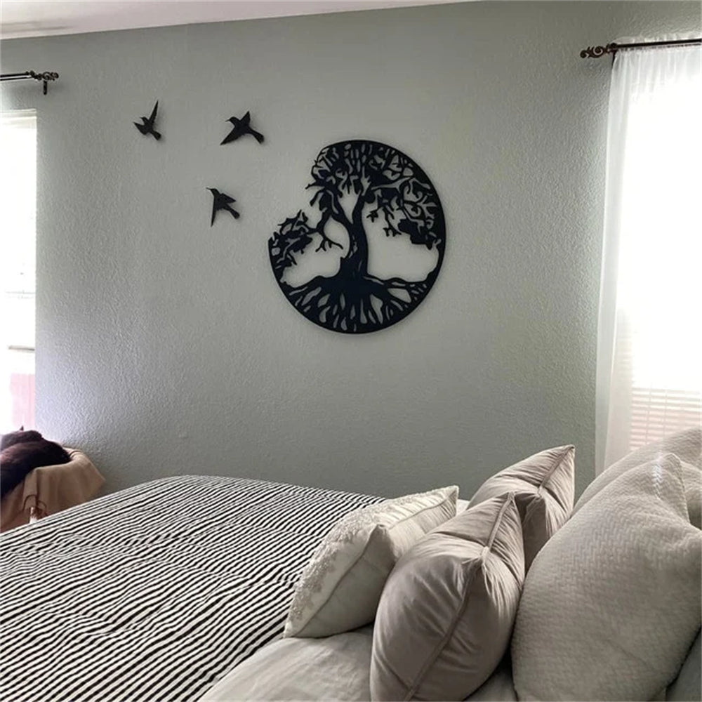 Tree of Life Metal Wall Art Metal Birds and Tree Wall Art