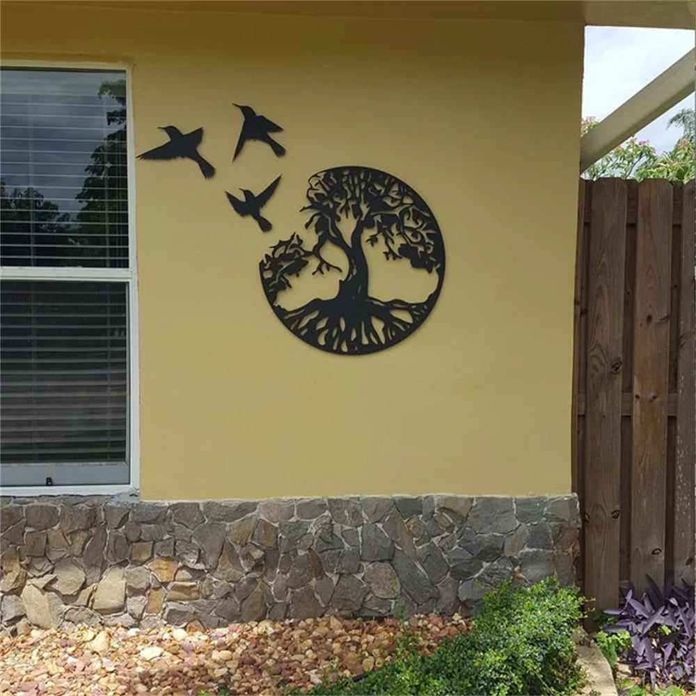 Tree of Life Metal Wall Art Metal Birds and Tree Wall Art