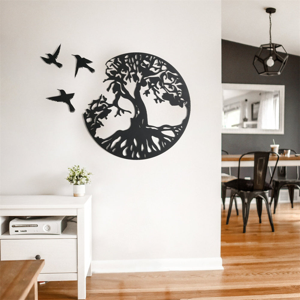 Tree of Life Metal Wall Art Metal Birds and Tree Wall Art