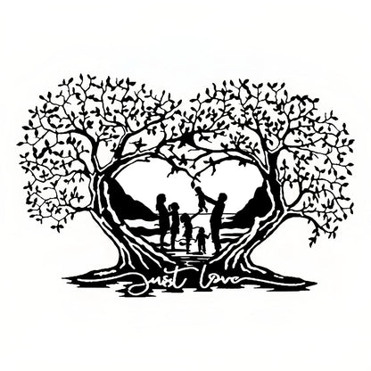 Family Tree Love Tree Heart Shaped Tree Of Life Metal Wall Art