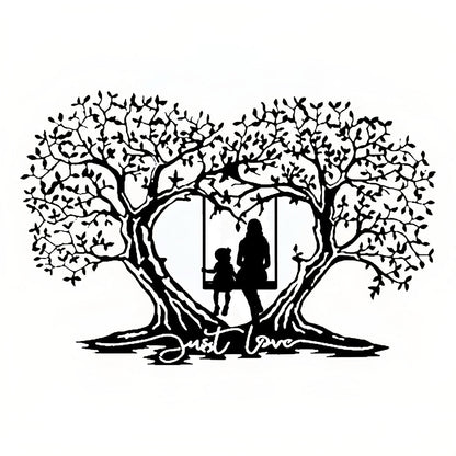 Family Tree Love Tree Heart Shaped Tree Of Life Metal Wall Art