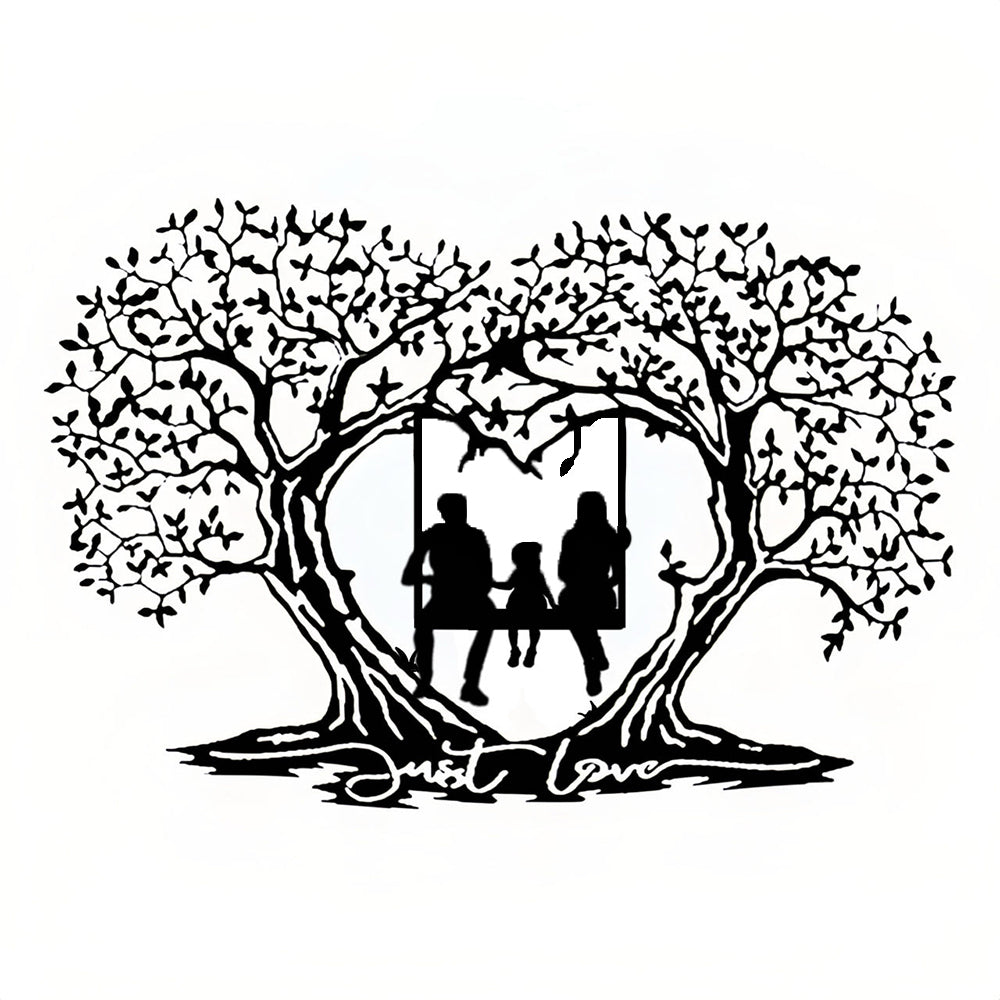 Family Tree Love Tree Heart Shaped Tree Of Life Metal Wall Art