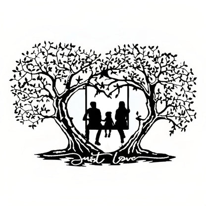 Family Tree Love Tree Heart Shaped Tree Of Life Metal Wall Art