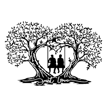 Family Tree Love Tree Heart Shaped Tree Of Life Metal Wall Art