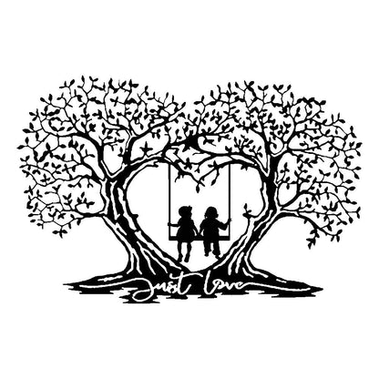 Family Tree Love Tree Heart Shaped Tree Of Life Metal Wall Art