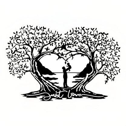 Family Tree Love Tree Heart Shaped Tree Of Life Metal Wall Art