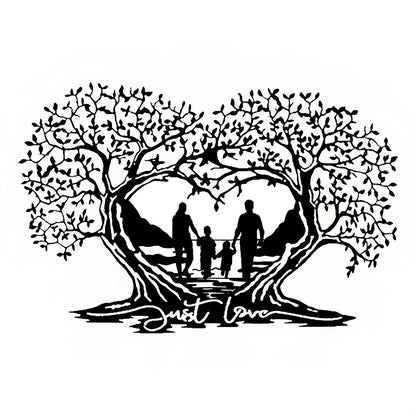 Family Tree Love Tree Heart Shaped Tree Of Life Metal Wall Art